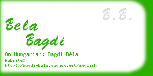 bela bagdi business card
